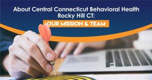 Central Connecticut Behavioral Health Rocky Hill CT – Our Mission & Team with target image symbolizing focus and care.