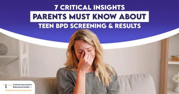 7 Critical Insights Parents Must Know About Teen BPD Screening & Results-01 Concerned parent comforting teen after BPD screening results
