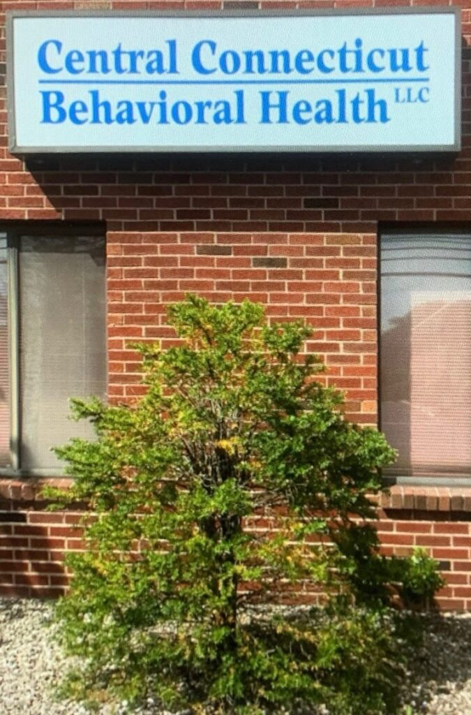 Central Connecticut Behavioral Health sign at the Rocky Hill office