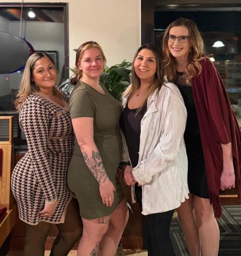 Office staff Melanie, Liz, Jess, Julie